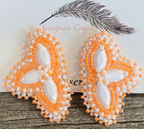 Neon orange earrings