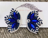 cobalt matte blue earrings