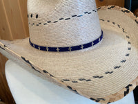 royal blue Navajo cross beaded hatband 
