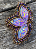 Brass & purple Mardi Gras earrings