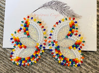 Colorful Mardi Gras earrings