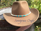 Copper round beaded hat band or beaded rope necklace