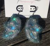 sparkling blue earrings