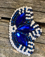 Blue & white earrings