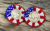 Americana Buffalo nickel earrings